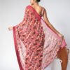 Onion Georgette Digital Print Saree With Unstitched Blouse - Image 3