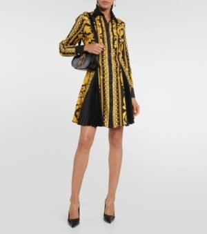 Cotton Silk Blend Printed Kaftan Dress