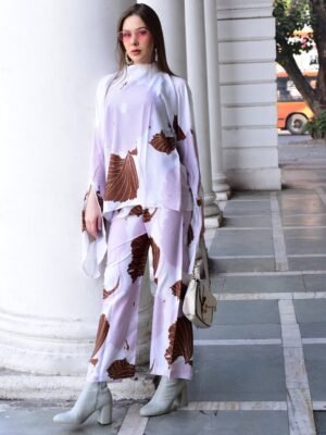 Floral Print Long Tulip Sleeves Co-Ord Set