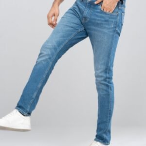 Slim Fit Mid Blue Jeans