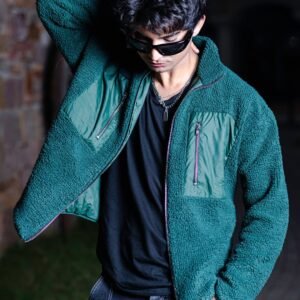 Green Fleece Sherpa Jacket (Unisex)