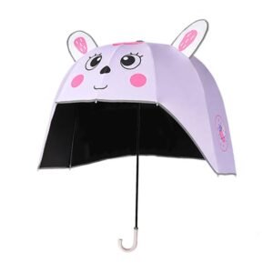 Kr  Bunny theme, Helmet Shape Kids Umbrella ,4-8 yrs,Purple