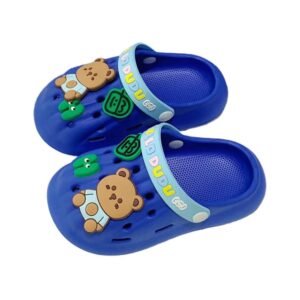 Kr  Dark Blue & Light Blue Big Bear Slip on Clogs, Summer/Monsoon/ Beach Footwear for Toddlers and Kids, Unisex