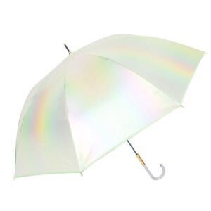 Kr  Mint Green Holographic Glitter Rain Umbrella for Kids & Adults