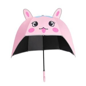 Kr  White Rabbit theme, Helmet Shape Kids Umbrella, Pink, 4-8 yrs, Pink