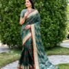 Patola Silk Green Weaving Classic Saree For Women