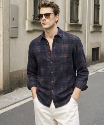 Men's Black Regular Fit Printed Casual Shirt