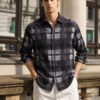 Men's Black Regular Fit Printed Casual Shirt