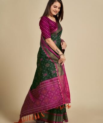 Women's Green Patola Saree