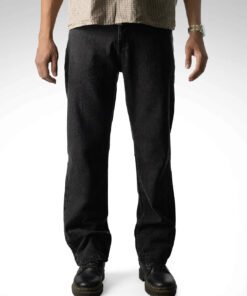 Men Wide Leg Baggy Regular Loose Fit Jeans