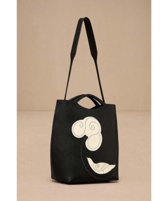 Hello Hi Black Dilmeet Hand Bag with Detachable Straps