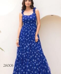 Women's Stylish Fully Flared Digital Printed Ethnic Dress
