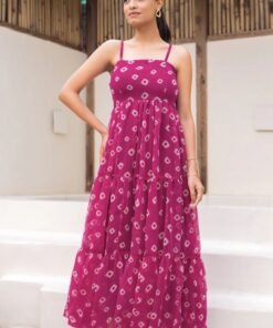 Women's Beautiful Digital Printed Purple Ethnic Fully Flared Gown