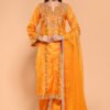 Mustard Color Dola Silk Resham & Zari Embroidered Suit