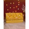 Hello Hi Juane Yellow Handheld Embellished Clutch Bag for Women