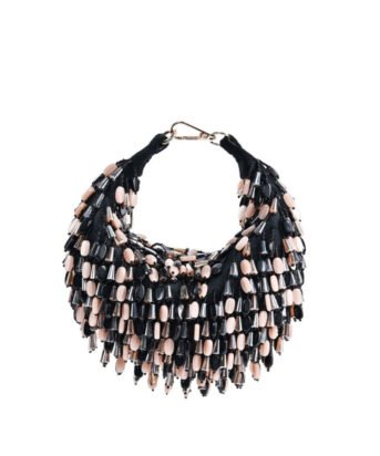 Hello Hi Elly Black Suede Embellished Hobo Bag