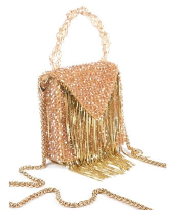 Hello Hi Natali Golden Embellished Mini Handbag