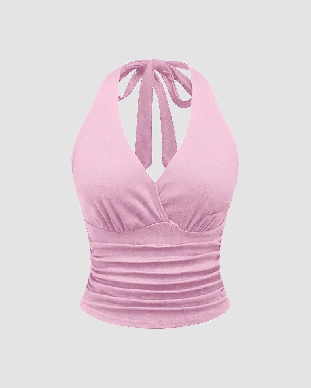 Halter_Tie_Waist_Ruched_Fitted_Chic_Glamour_Prism_Pink_Tank_Top.jpg