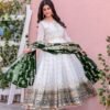 Women's White Colour Faux Georgette Heavy Embroidery Work Fully Stitched Pakistani Suit