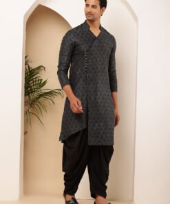 Men's Smokey Viscose Rayon Solid Kurta