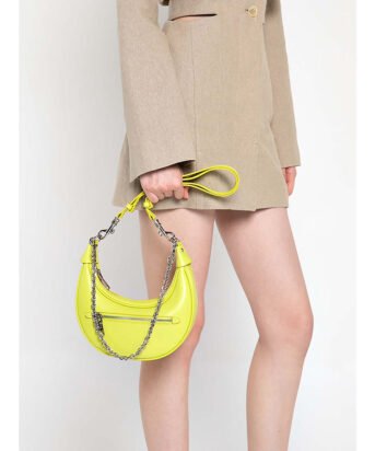 Hello Hi Women's Chang Crescent Shoulder Bag-Yellow