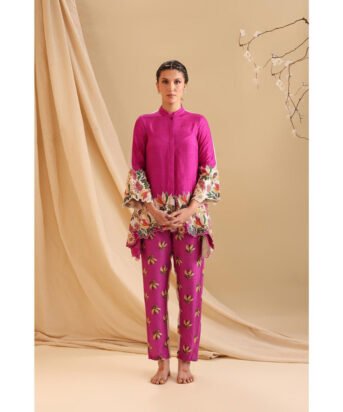 Hello Hi Pink Aarani Embroidered Co-Ord (Set of 2)
