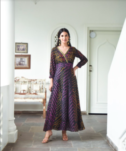 Women's Bandhani Silk Dress