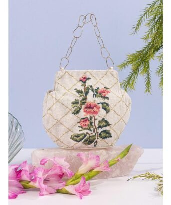 Hello Hi Dandelion Beaded Hand Bag
