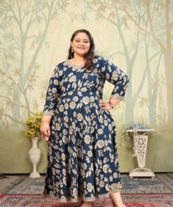 Women's Big Szie Flower Printed  Kurti - Hello Hi