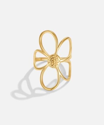 Golden Daisy Flower Ring
