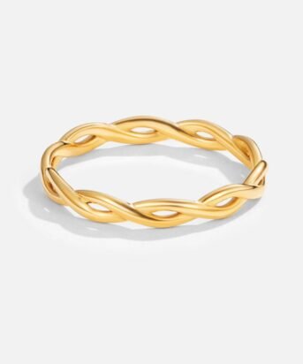 Infinity 18K Gold Twist Ring