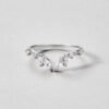 Lily Crystal Silver Vine Ring