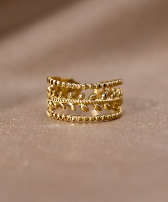 Marissa Layered Gold Leaf Ring