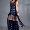 Women's Ethnic Wedding  Wear  Embroidery Pakistani Style Kurta  Sharara  And Dupatta