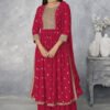 Women's Ethnic Wear Nyra Cut Embroidery Pakistani Style Kurti Plazzo And Dupatta