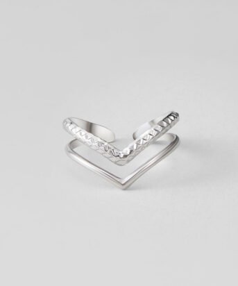 Silver Harper Layered Wrap Ring